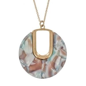 Round Resin Charm Necklace